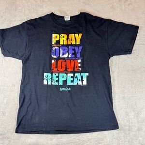 Pray Obey Love Repeat Tshirt Size Large Kerusso